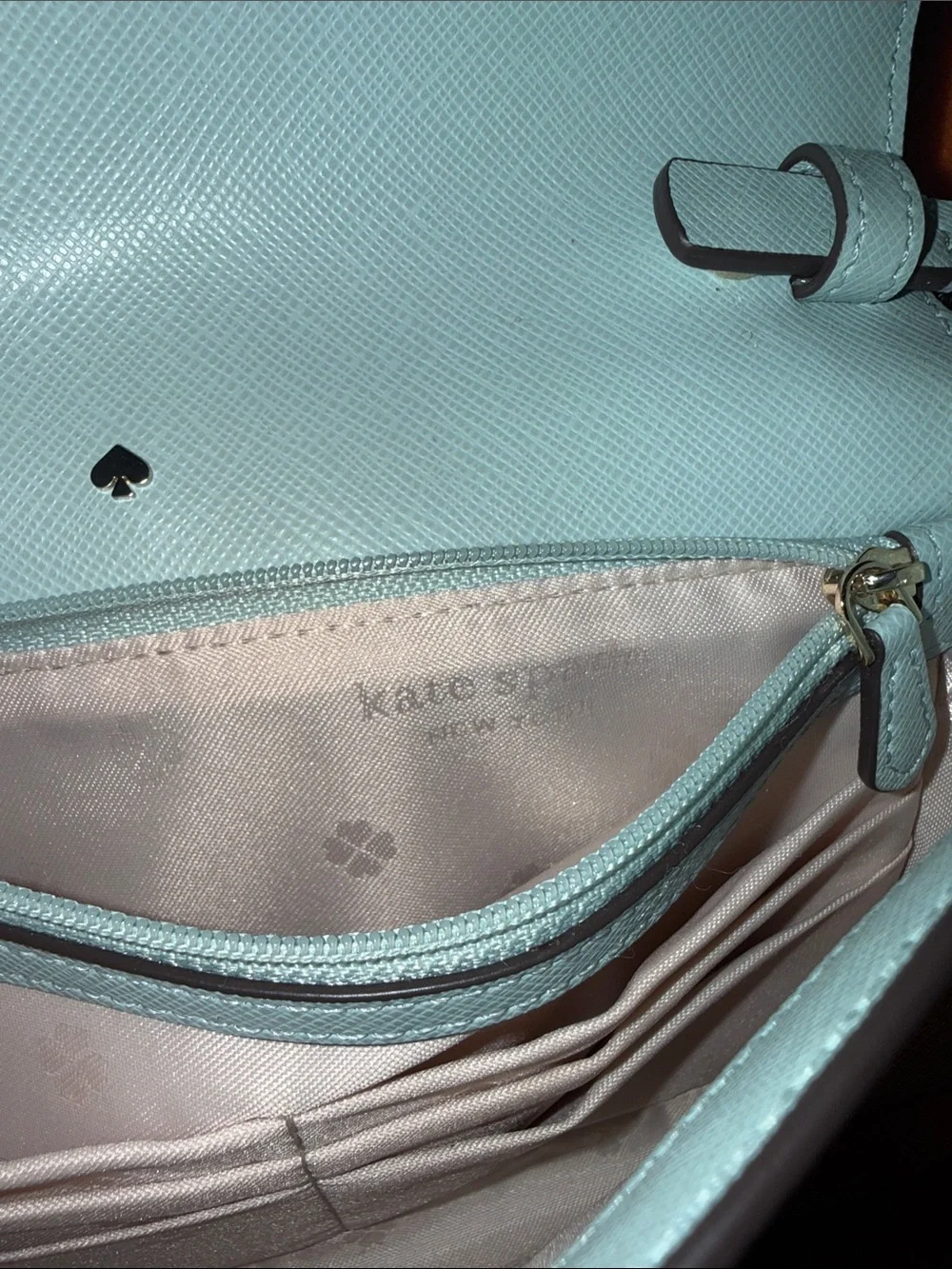 kate spade Two-Tone Leather Crossbody in Cream and Burgundy